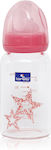 Lorelli Glass Bottle Anti-Colic with Silicone Nipple for 0+, 0+ m, months Pink Stars 120ml 1pcs