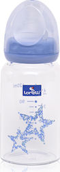 Lorelli Glasflasche Gegen Koliken mit Silikonsauger für 0+, 0+ m, Monate Blue Sterne 120ml 1Stück
