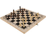 Chess Wood with Checkers 34x34cm