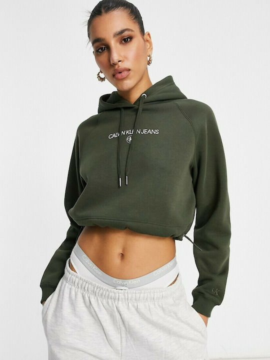 Calvin klein best sale jeans cropped hoodie