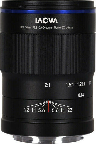 Laowa Crop Camera Lens Venus Optics 50mm f/2.8 2X Ultra APO Telephoto / Macro for Micro Four Thirds (MFT) Mount Black