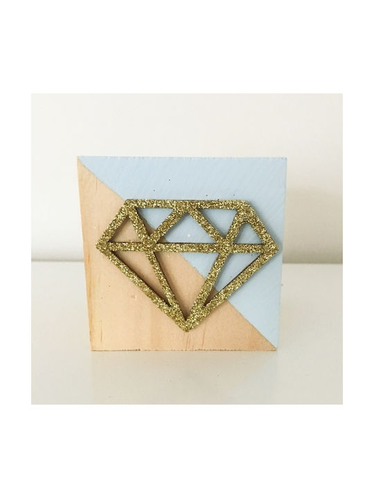 Wooden Decorative Cube - Diamond