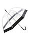 Happy Rain 40973 Umbrella with Walking Stick Transparent