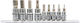 Yato Socket with Motor Allen and Socket 1/4'', 3/8'' Set 9pcs