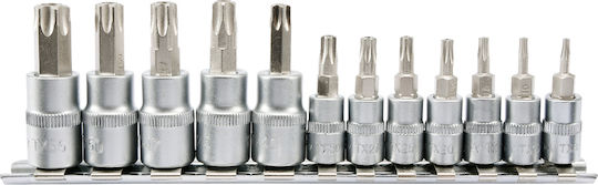 Yato Socket with Motor Torx and Socket 1/4'', 3/8'' Set 12pcs