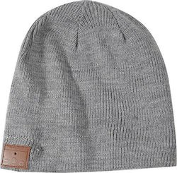 Veto Beanie Unisex Beanie with Headphones Knitted in Gray color