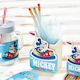 Taufgeschenk mit Stifthalter Mickey Fun Day Out aus Holz 24cm
