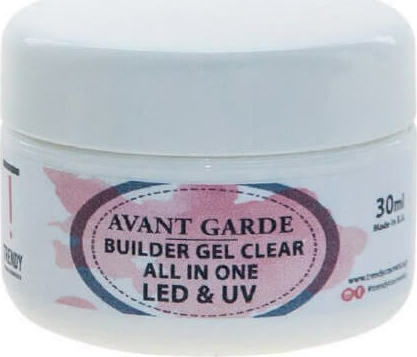 Trendy Color Cosmetics Builder Gel Νυχιών Avant Garde Builder Uv All In One CLEAR 30ml