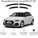 Heko Set of Windbreakers Front and Rear Car Dark Fime for Audi A1 2018 5D 4pcs