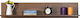 Shelf Wall RAF 11 RAF-11-CC Walnut 120x25x20cm