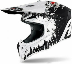 Airoh Wraap Beast Motocross Helmet ECE 22.05 1330gr Matt White/Black AIR000KRA45