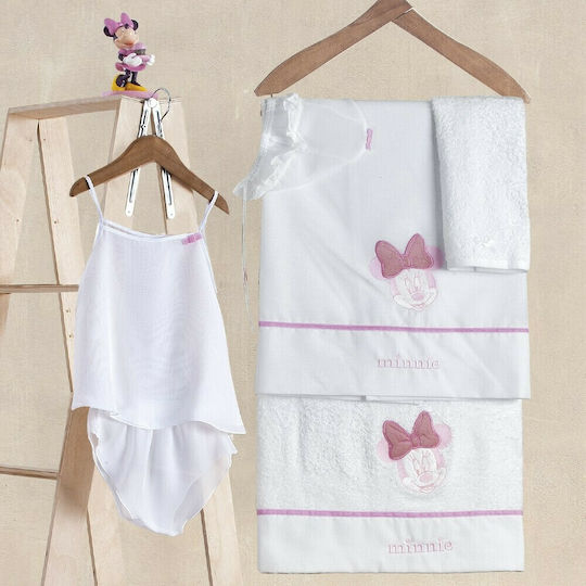 Disney Set Bătături De Botez Minnie Mouse Albe 3 Bucăți P1MIN-4