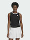 Adidas Club Knotted Tennis Women's Athletic Blouse Sleeveless Black