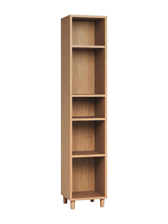 Kids Wooden Bookcase Simple Brown 39x38x194.5cm