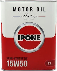 Ipone Heritage Semi-synthetic Motorcycle Oil for Four-Stroke Engines 15W-50 2lt