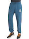 Franklin & Marshall Men's Fleece Sweatpants with Rubber Blue