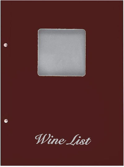 Next Wine List Made of PU Leather in Burgundy Color 32x23.5x32 cm Basic