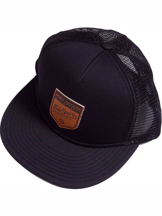 Body Action Men's Snapback Trucker Cap Black