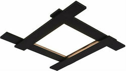 Trio Lighting Belfast Modern Mount Metal Ceiling Light Built-in LED 59cm Black Ματ