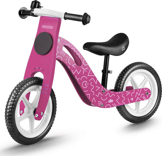 Παιδικό Ποδήλατο Ισορροπίας Ricokids RC-614 με Δίσκο Κιμωλίας για Σχεδίαση Ροζ