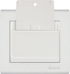 Makel Recessed Power Key Card Switch with Frame Κάρτας White