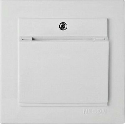 Geyer Recessed Power Key Card Switch with Frame Κάρτας White