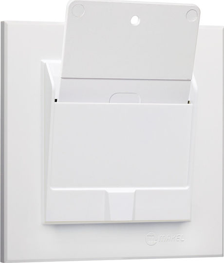 Makel Karea Recessed Wall Card Switch Commands with Frame White