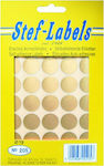 Stef Labels 1600Stück Klebeetiketten in Gold Farbe 19mm