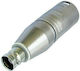 Neutrik XLR Male to BNC Female Converter Silver 1 Piece NA2MBNC