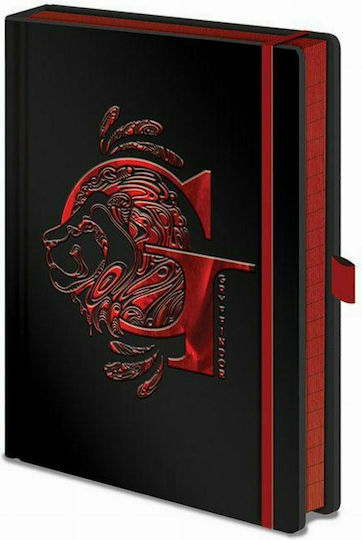 Pyramid International Harry Potter Notebook A5 Ruled with Elastic and Pen Holder Black