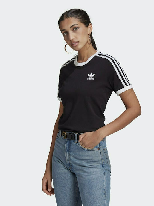 Adidas Adicolor Classics 3-Stripes Γυναικείο T-shirt Μαύρο