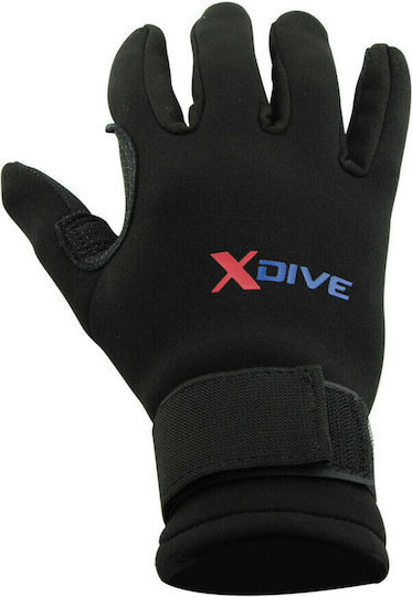 XDive High Stretch Diving Gloves 2mm 2mm Black