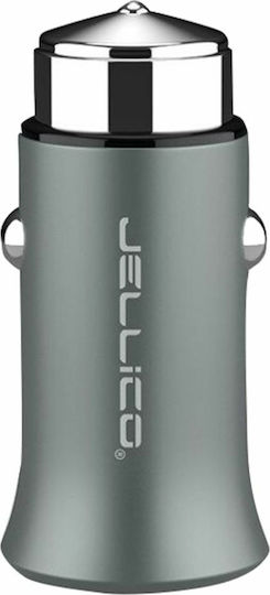 Jellico MQC-30 Încărcător Auto Cu Mufă De Brichetă 3A Încărcare Rapidă Cu O Singură Portă 1xUSB-A Culoare Gri