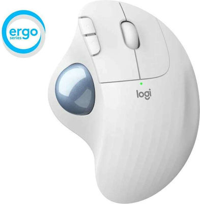 Logitech Ergo M575 Magazin online Ergonomic Bluetooth Mouse cu Trackball Alb