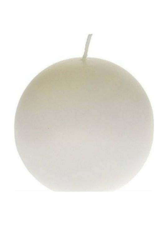 Iliadis Decorative Candle Ball White 430gr 1pcs