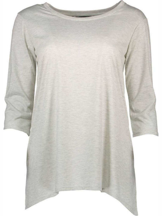 Silvian Heach Damen Bluse Baumwoll Langärmelig Gray