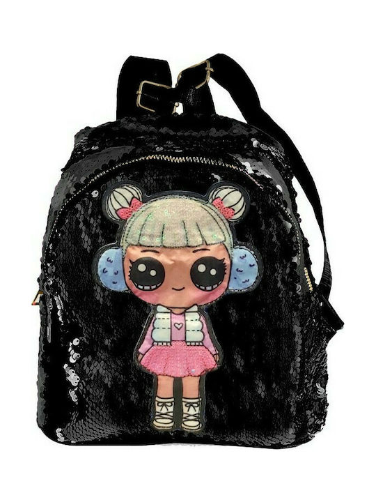 Σακίδιο με Φωτάκια και Πούλιες 190.001-02 Kids Bag Backpack Black 20cmx9cmx24cmcm