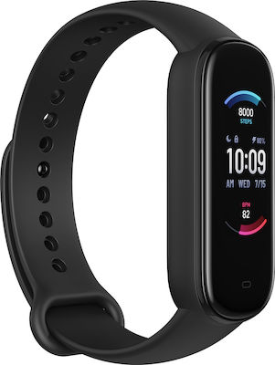 Amazfit Band 5 Wasserdicht mit Pulsmesser Midnight Black Mitternachtsschwarz