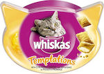 Whiskas Temptations Λιχουδιές Σνακ Γάτας με Κοτόπουλο & Τυρί 60gr