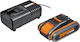 Worx Batterie-Set Lithium Kapazität 2Ah 20V mit Ladegerät