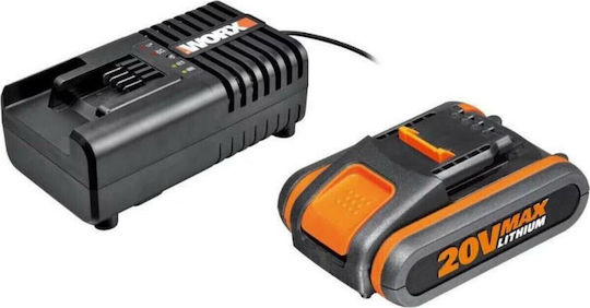 Worx Batterie-Set Lithium Kapazität 2Ah 20V mit Ladegerät