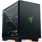 Razer Tomahawk Mini-ITX Gaming Midi Tower Computer Case with Window Panel and RGB Lighting Black