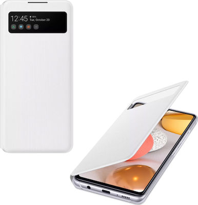 Samsung S View Buchen Sie Synthetisches Leder Weiß (Galaxy A42) EF-EA426PWEGEW