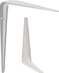 Amig Metallic Corner Shelf White 250x300mm