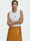 Adidas Adicolor Classics Αμάνικη Γυναικεία Μπλούζα Λευκή
