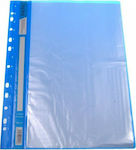 Pp Clipboard Flexible with 20 plastic sleeves Slides for Paper A4 Blue 1pcs