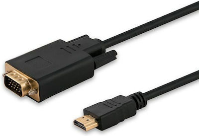 Savio Convertor HDMI masculin în VGA masculin (CL-103)