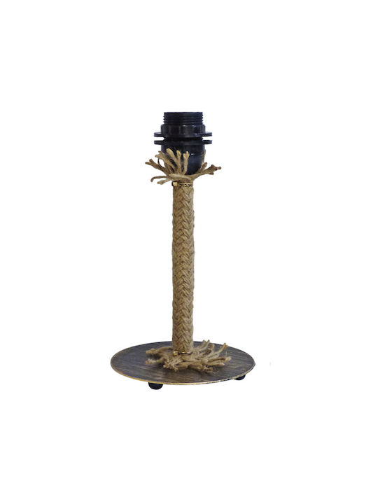 Heronia Rope UT Επιτραπέζιο Διακοσμητικό Φωτιστικό με Ντουί για Λαμπτήρα E27 σε Μαύρο Χρώμα