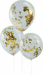 Set 5 Ballons Latex Gold Geburtstagsfeier 30cm