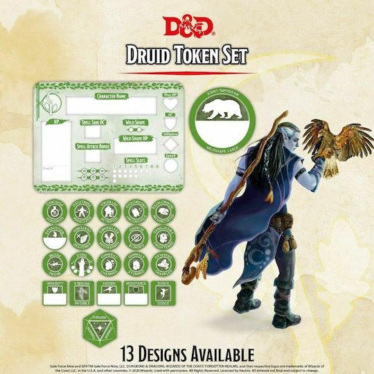 Wizards of the Coast Dungeons & Dragons D&D 5th Edition Druid Token Set Jeton GF972506